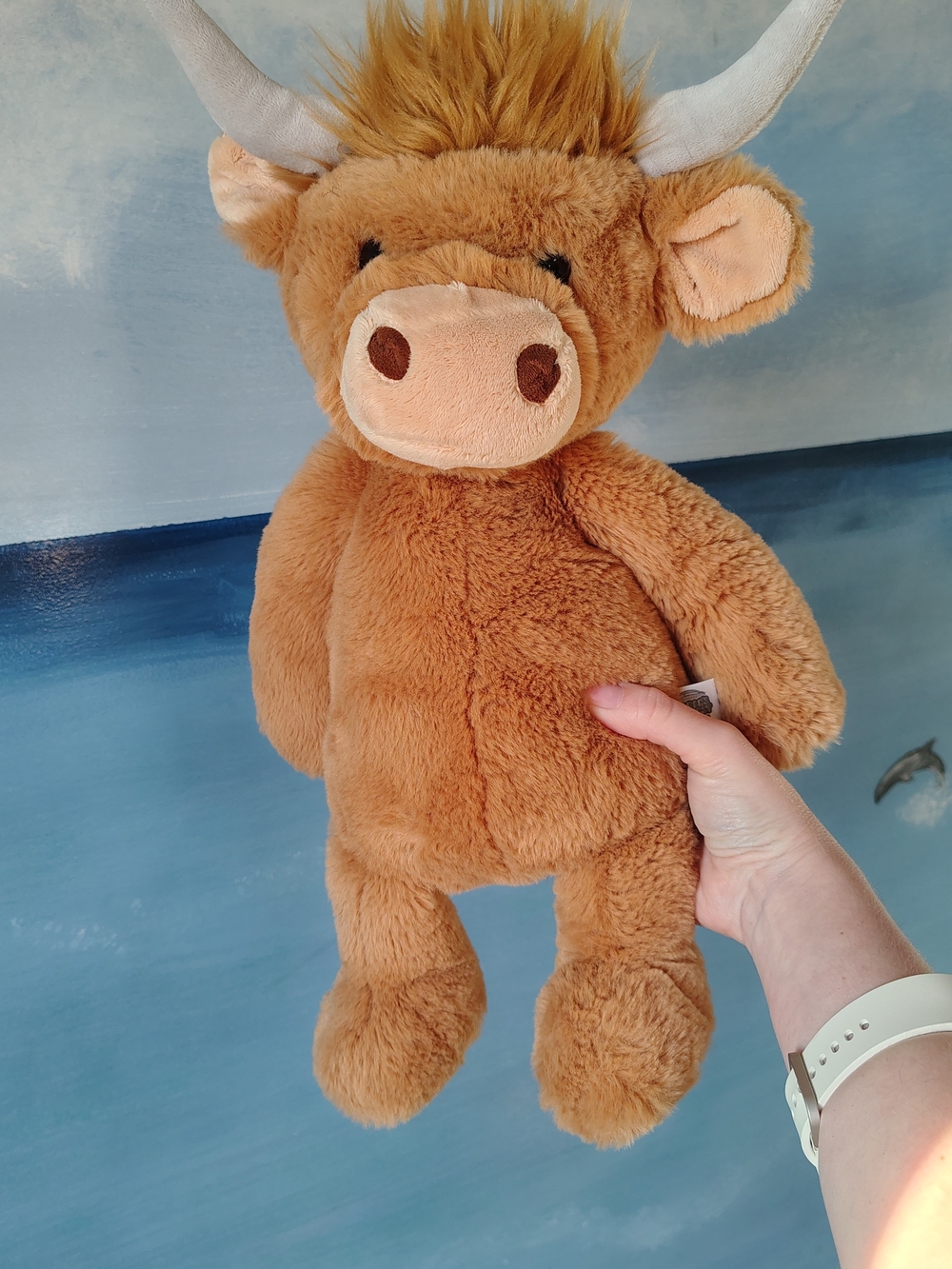 Lushee Highlandee Cow World's Softest Plush 15" Brown Highland Cow